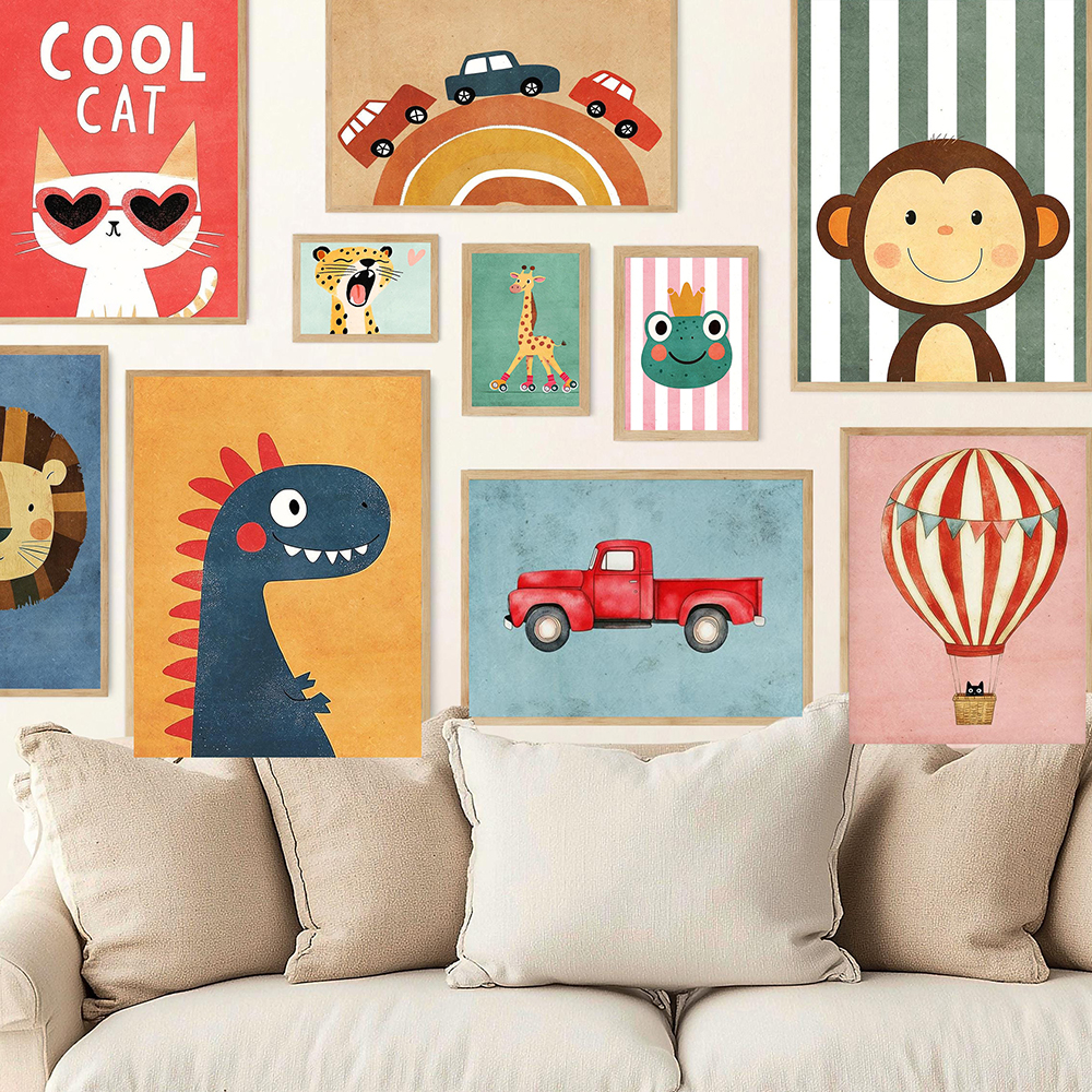 Funny Animals Tiger Lion Frog  - Baby Nursery Animal Pictures avaliação e preço