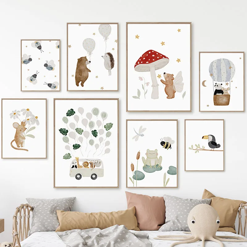 Boho Bear Hedgehog Panda Touca - Baby Nursery Ornaments avaliação e preço