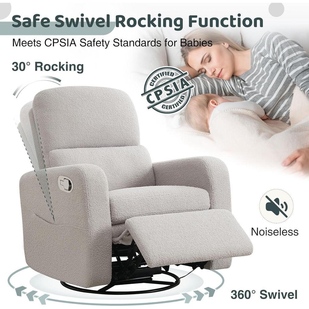 Oversized Manual Nursery Glide - Rocking Chair Nursery avaliação e preço
