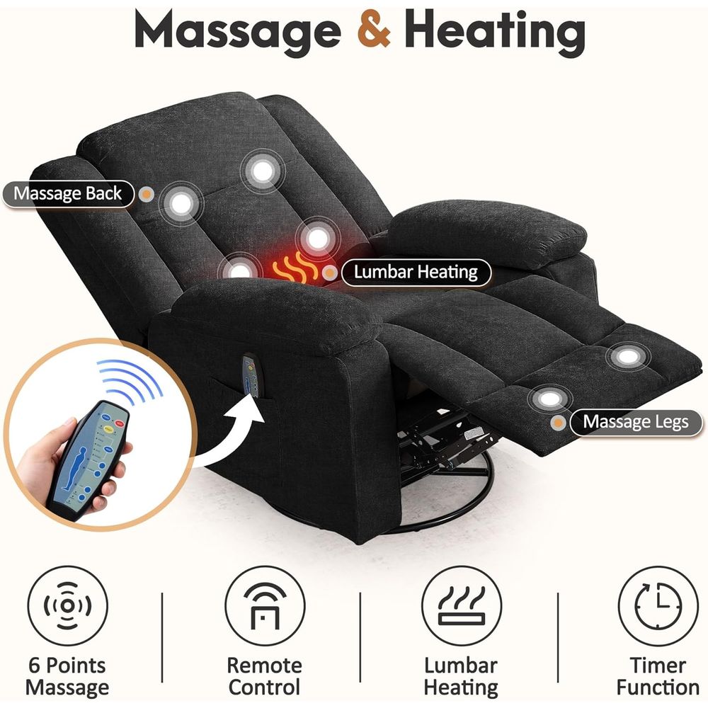Luxury 360° Swivel Rocker Recl - Rocking Chair Nursery avaliação e preço