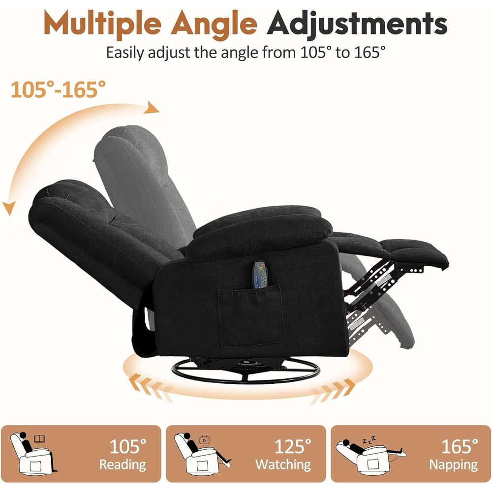 Luxury 360° Swivel Rocker Recl - Rocking Chair Nursery avaliação e preço
