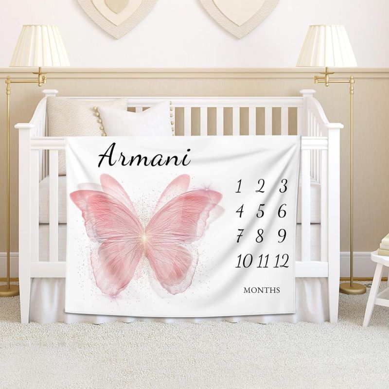 VIKAMA Pink Butterfly Baby Mil - Baby Nursery Decor Girl avaliação e preço