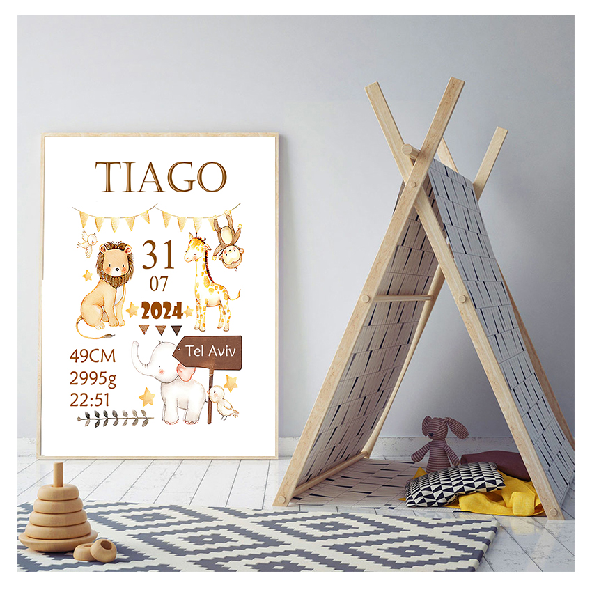 Poster Nursery Art Print Anima - Baby Nursery Animal Pictures avaliação e preço