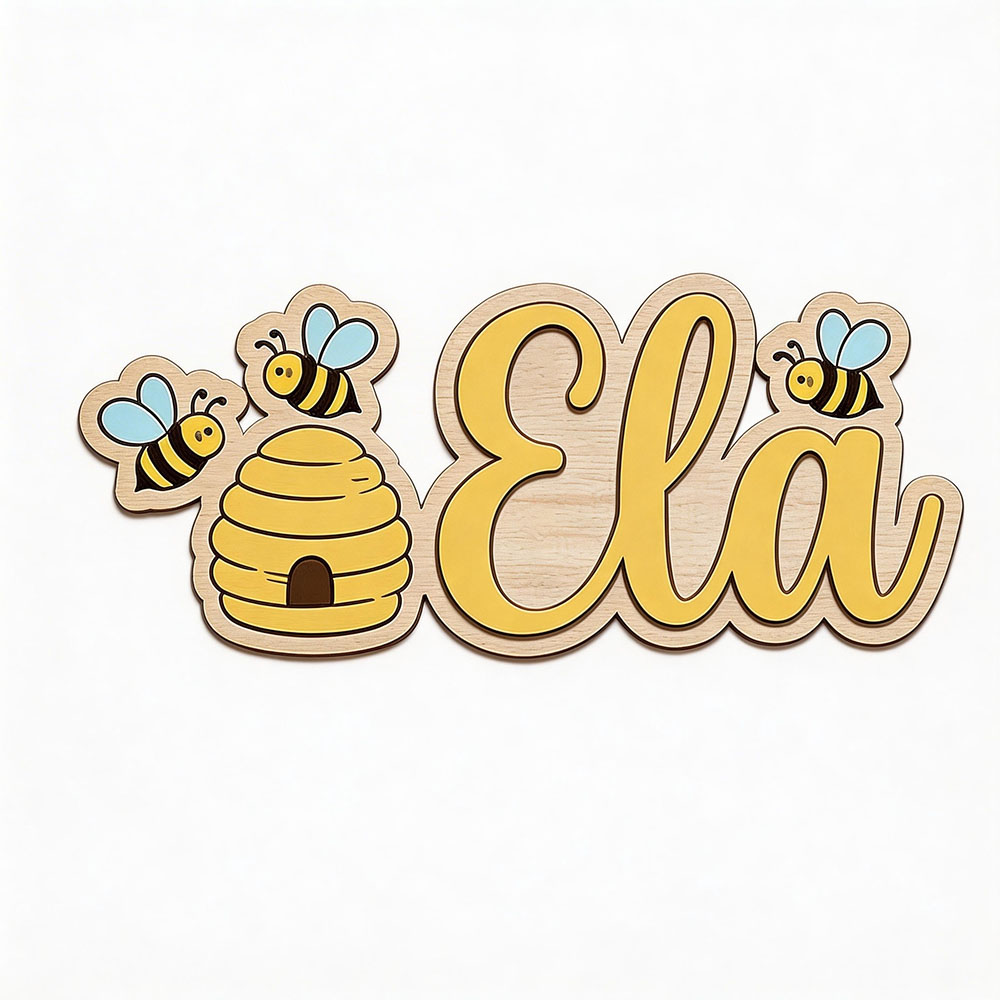 Personalized Cute Bee Hive Nam - Baby Nursery Decor Girl avaliação e preço