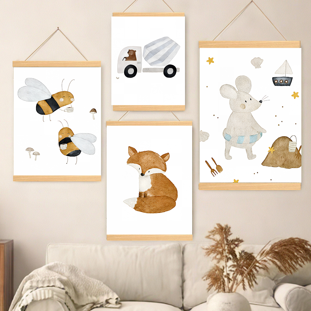 Boho Cartoon Posters Print Bea - Baby Nursery Room avaliação e preço