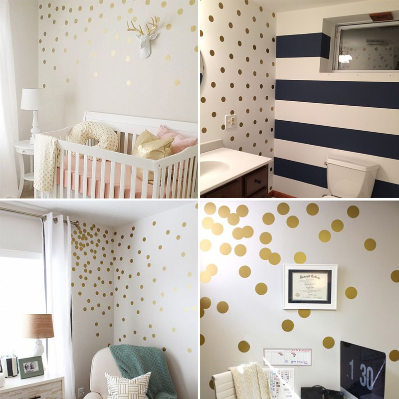 Shiny Rose Yellow Polka Dots W - Baby Nursery Yellow Walls avaliação e preço
