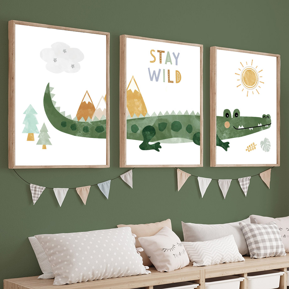 Crocodile Balloon Lion Elephan - Baby Nursery Animal Pictures avaliação e preço