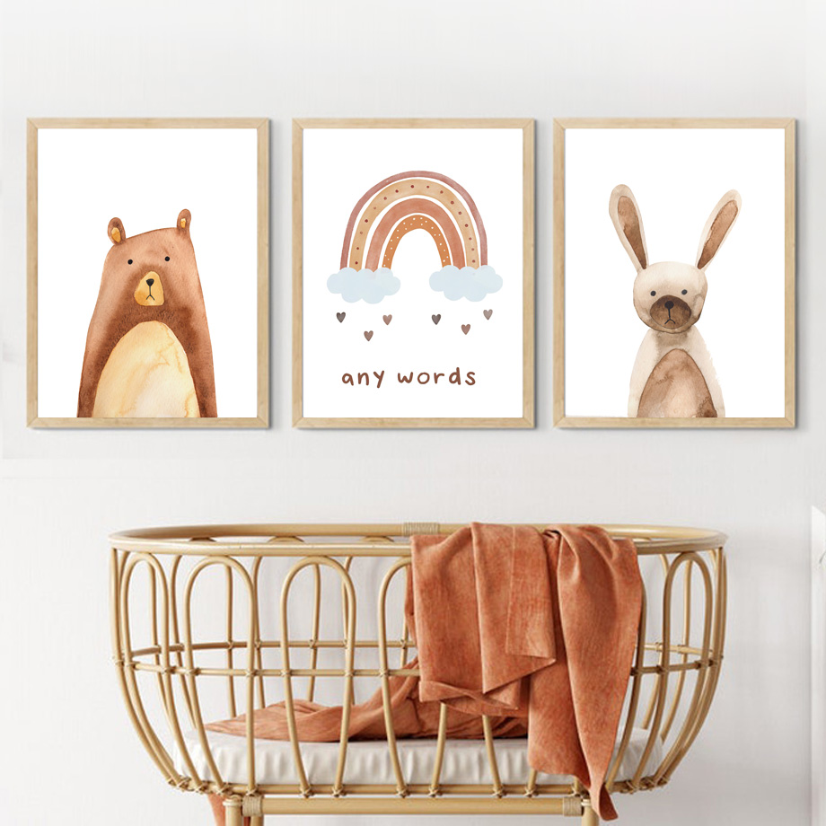 Boho Woodland Nursery Wall Art - Baby Nursery Gender Neutral avaliação e preço