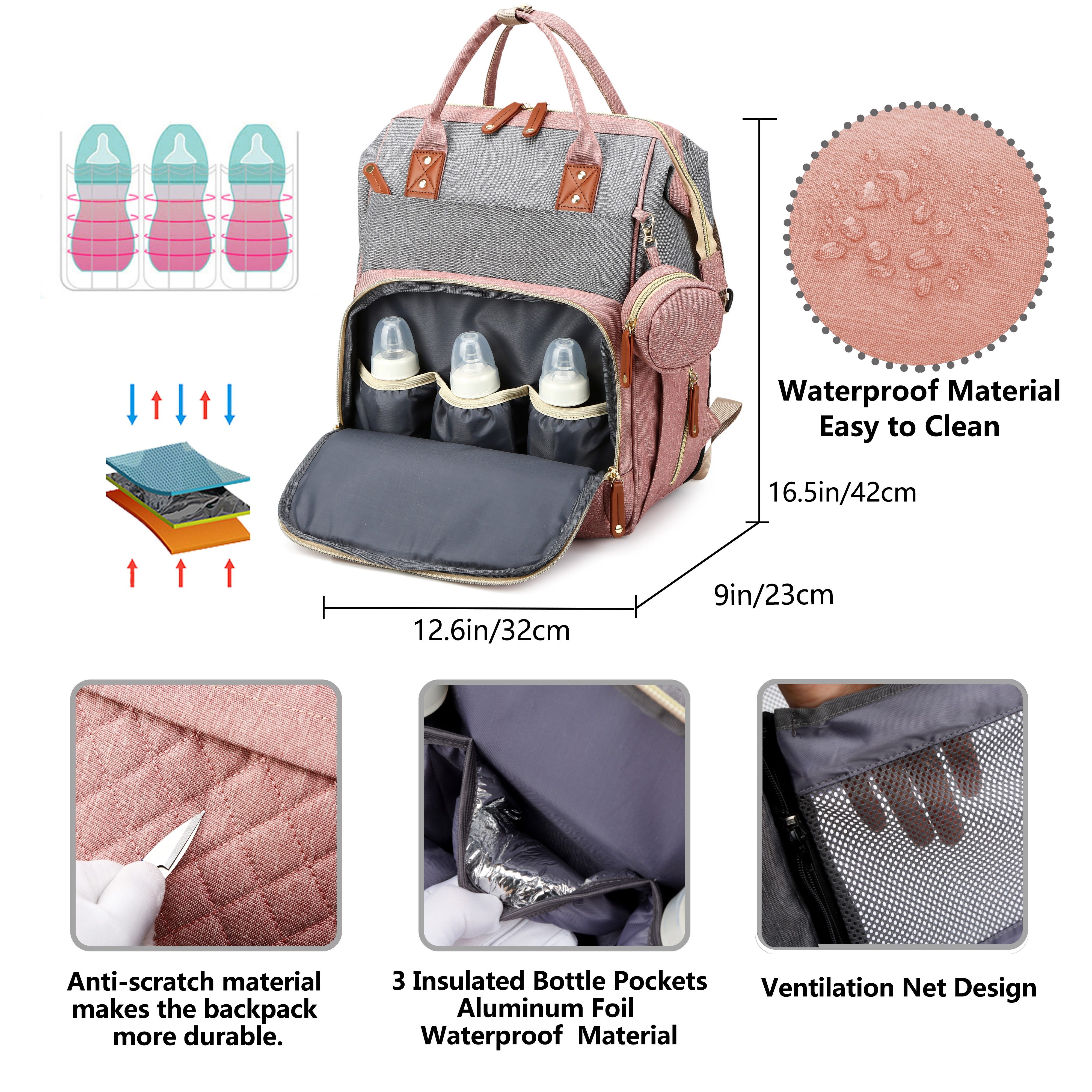Baby Diaper Bag Backpack, Baby - Baby Nursery Backpack avaliação e preço