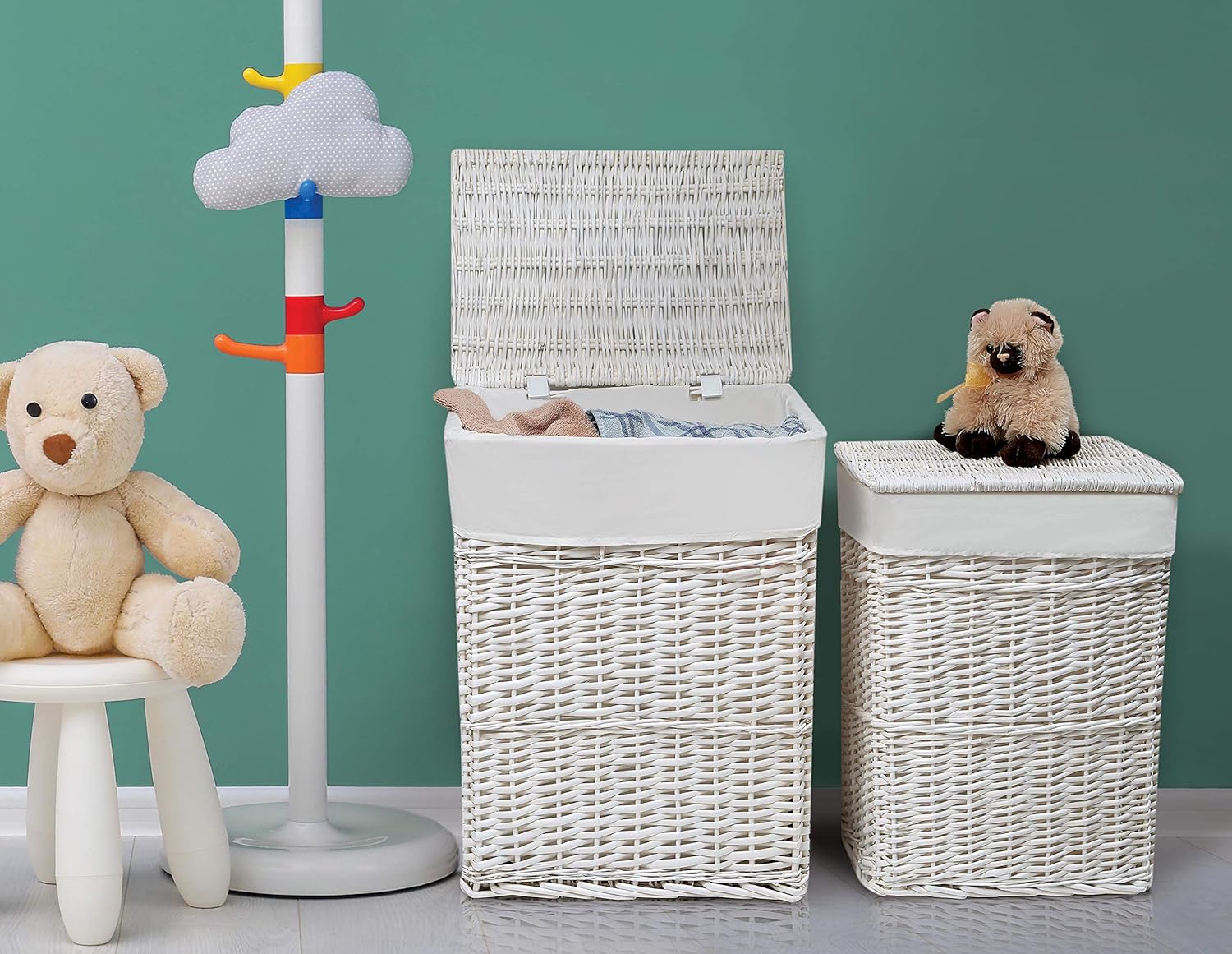 Wicker Nursery Laundry Hampers - Baby Nursery Hamper With Lid avaliação e preço