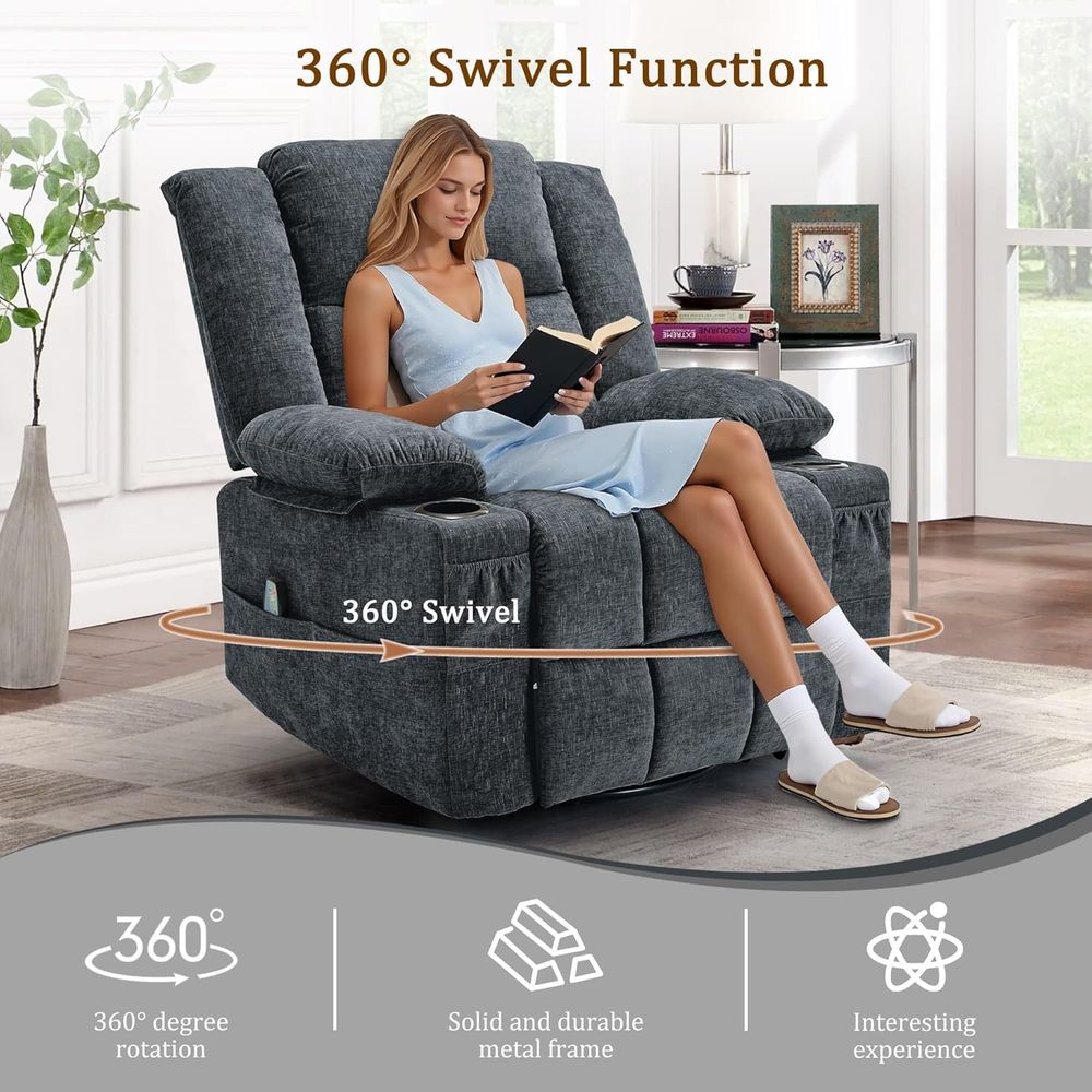 Swivel Rocker Recliner for Adu - Rocking Chair Nursery avaliação e preço