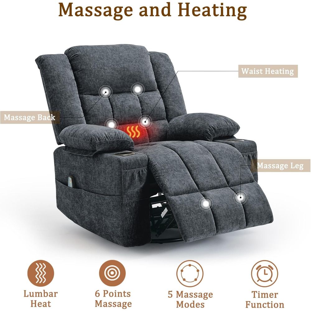 Swivel Rocker Recliner for Adu - Rocking Chair Nursery avaliação e preço
