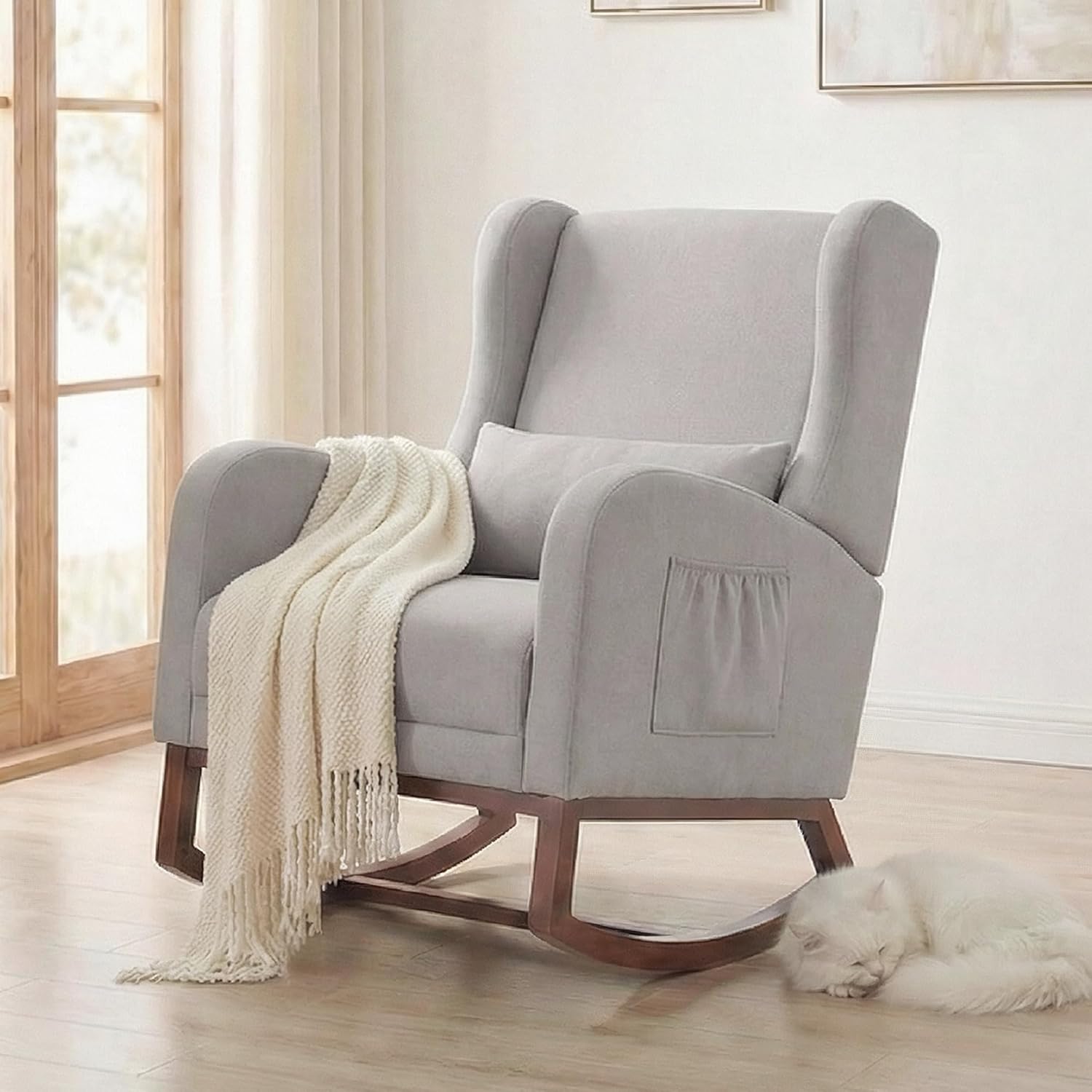 Nursery Rocking Chair，Rocking  - Rocking Chair Nursery avaliação e preço