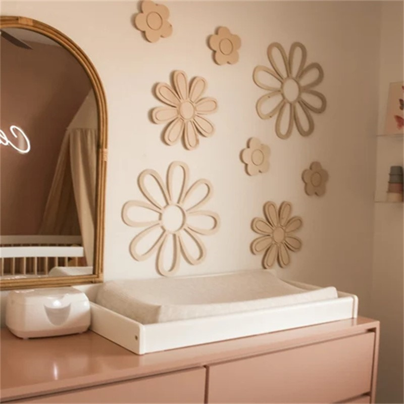 Ins Wooden Daisy Wall Flowers  - Baby Nursery Decor Girl avaliação e preço
