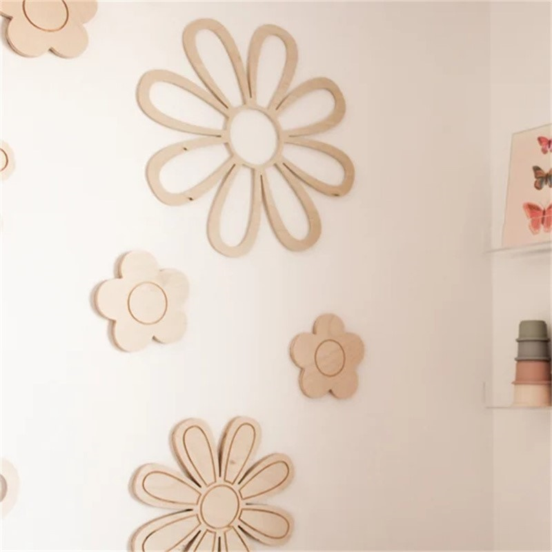 Ins Wooden Daisy Wall Flowers  - Baby Nursery Decor Girl avaliação e preço
