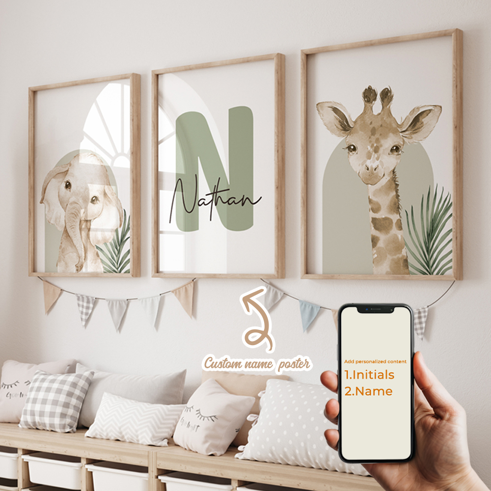 3pcs Personalized Custom Name  - Baby Nursery Decor Girl avaliação e preço