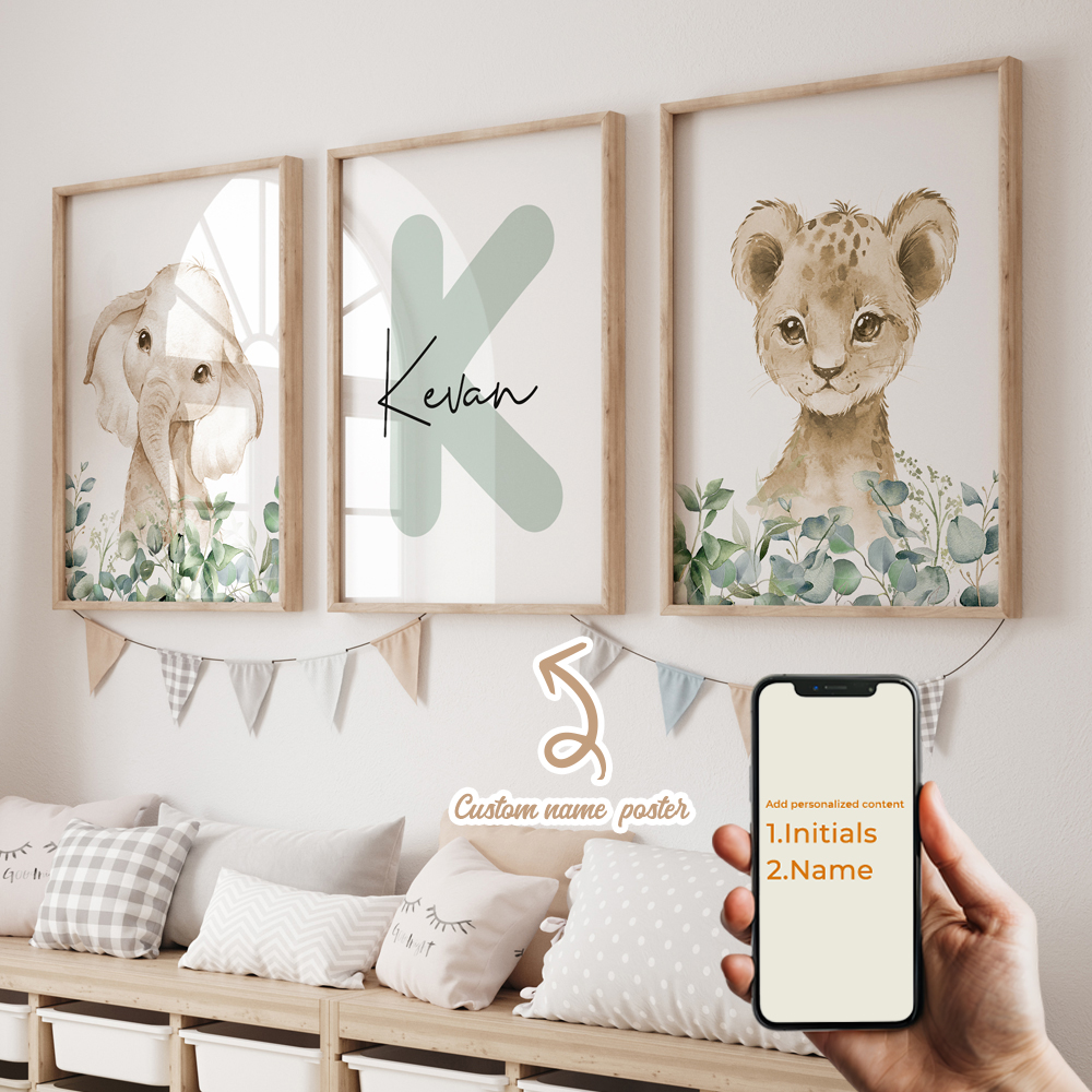 3pcs Personalized Custom Name  - Baby Nursery Decor Girl avaliação e preço