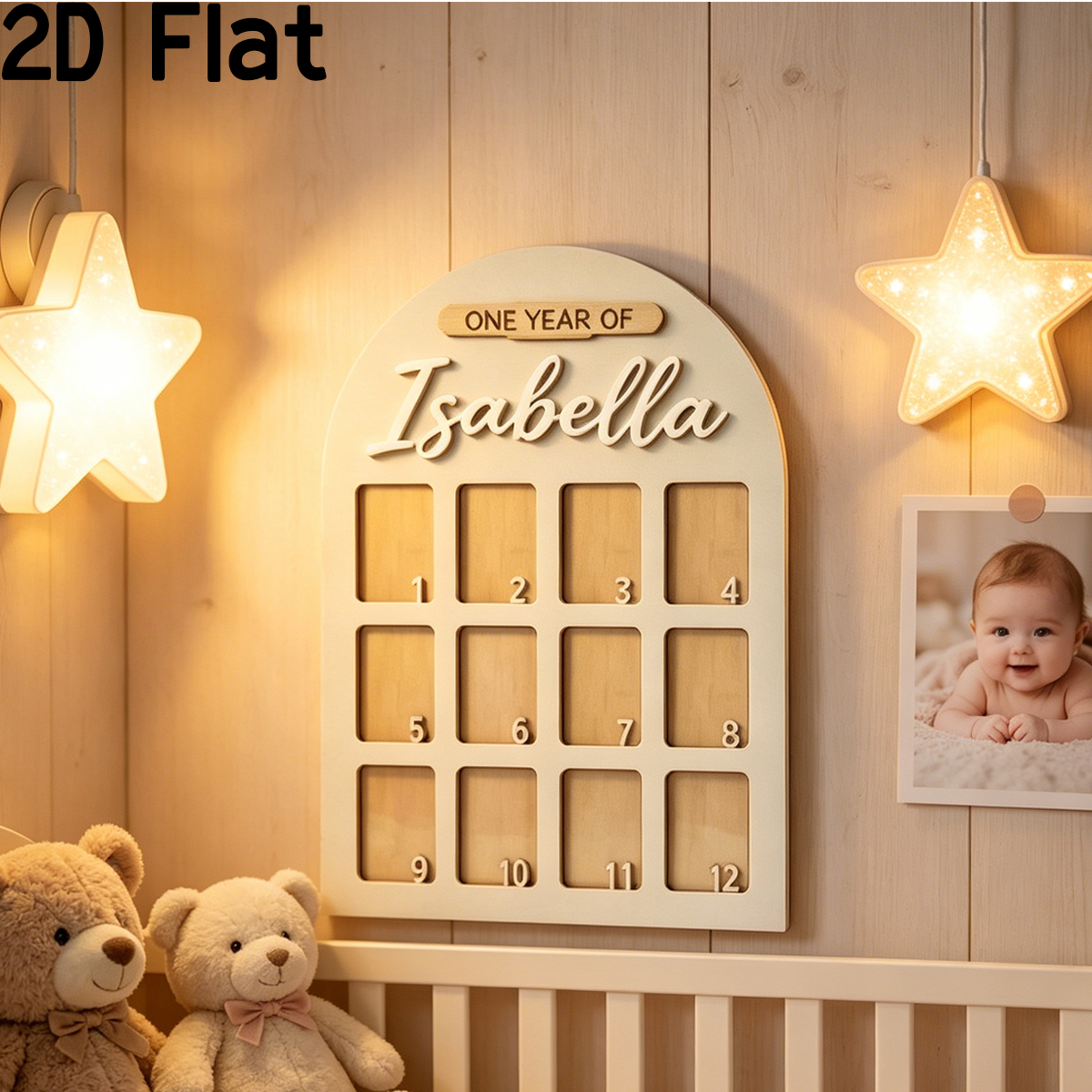 1Pc Custom Photo Record Board  - Baby Nursery Ornaments avaliação e preço