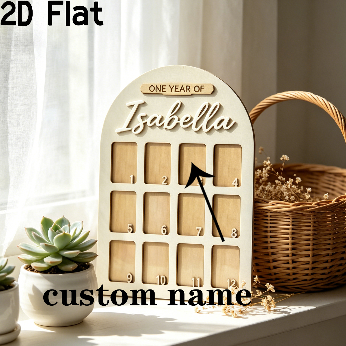 1Pc Custom Photo Record Board  - Baby Nursery Ornaments avaliação e preço