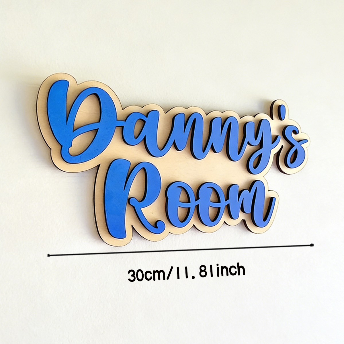 1Pc Cutom Blue Wooden Acrylic  - Baby Nursery Room avaliação e preço