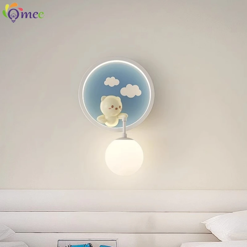 Cute Girl Wall Lamps LED Pink  - Baby Nursery Yellow Walls avaliação e preço