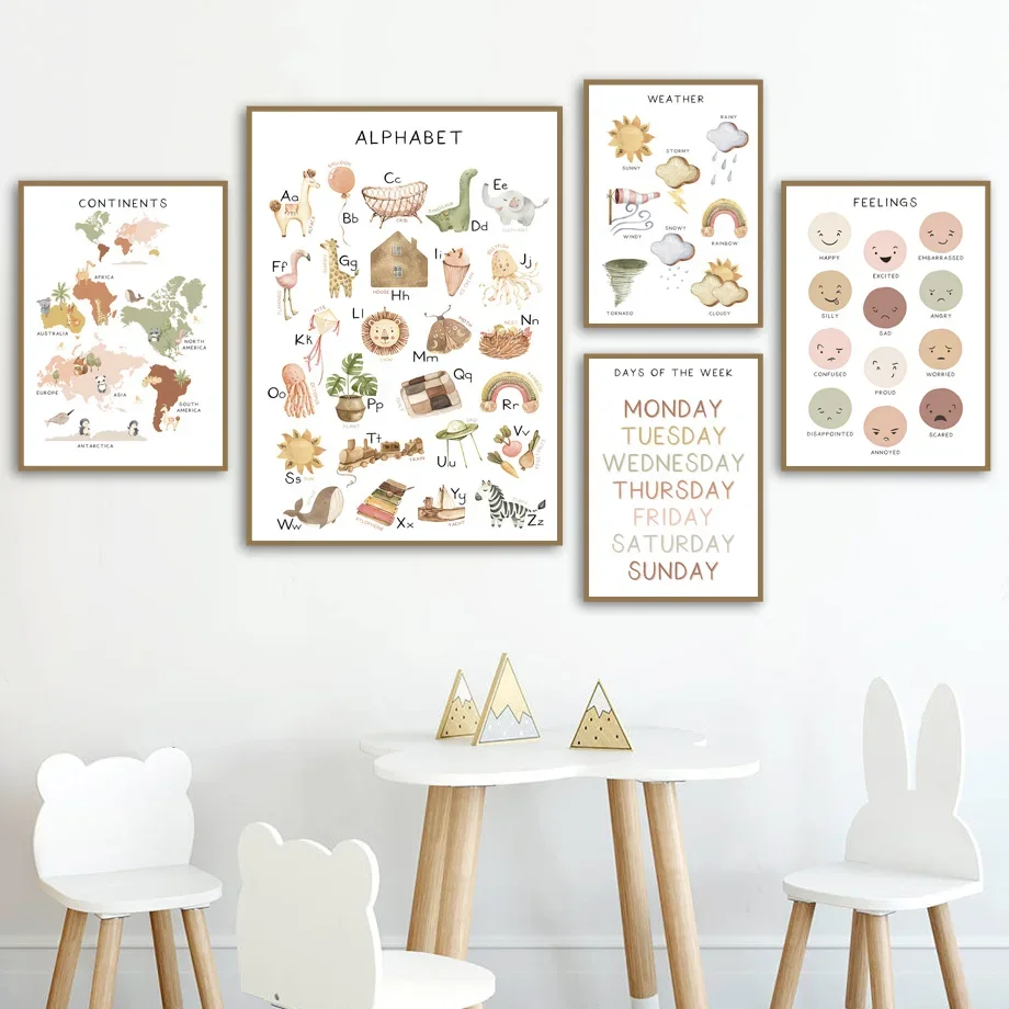Wall Art Print Canvas Painting - Baby Nursery Animal Pictures avaliação e preço