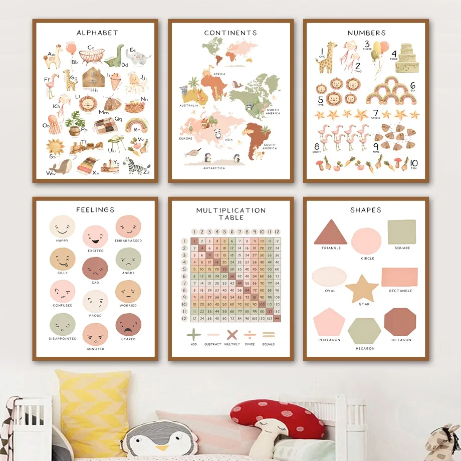 Wall Art Print Canvas Painting - Baby Nursery Animal Pictures avaliação e preço