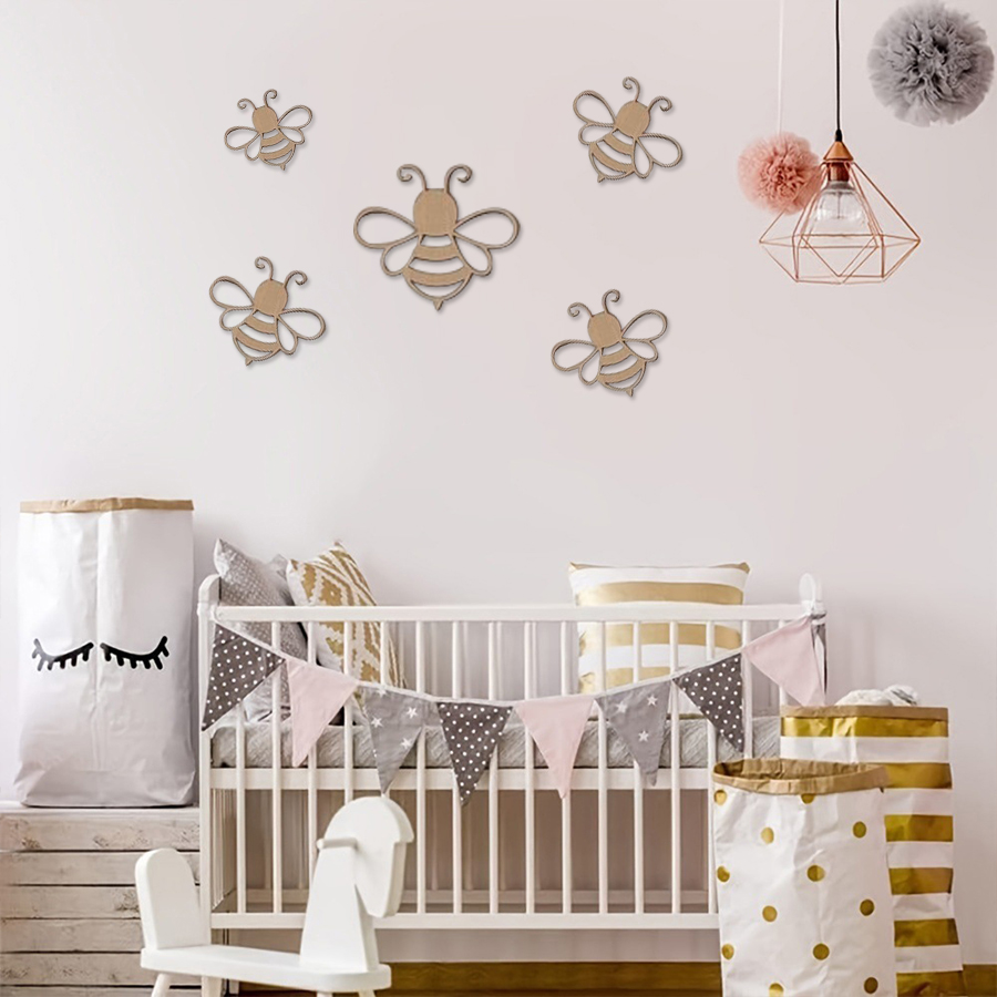 Ins Nordic Style Cute Bee Set  - Baby Nursery Decor Girl avaliação e preço