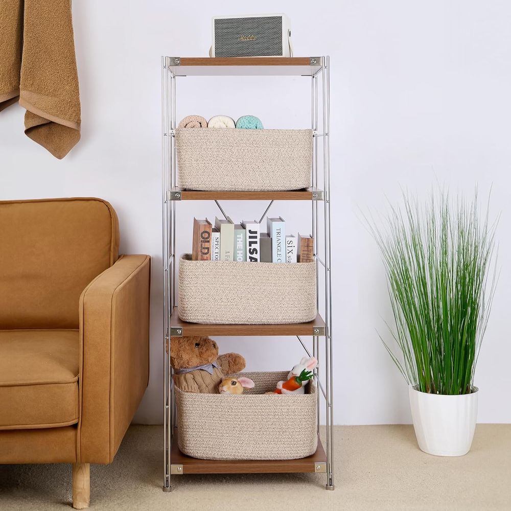 Large Storage Baskets for Orga - Baby Nursery Shelf avaliação e preço