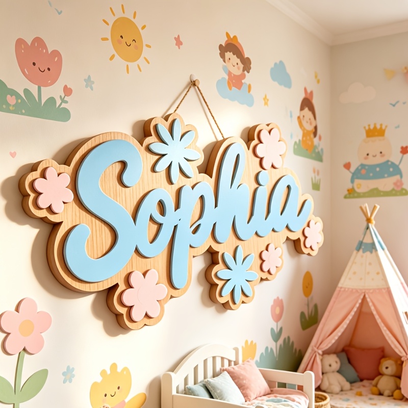 Personalized Floral Themed Nam - Baby Nursery Ornaments avaliação e preço