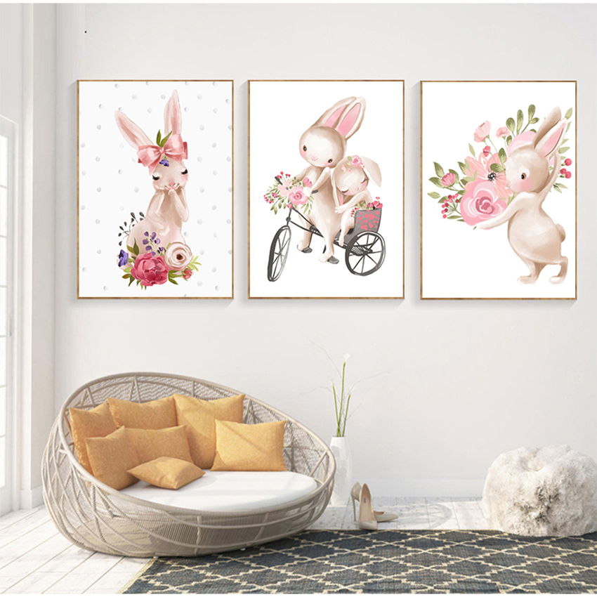 Pink Flowers Cartoon Picture G - Baby Nursery Animal Pictures avaliação e preço