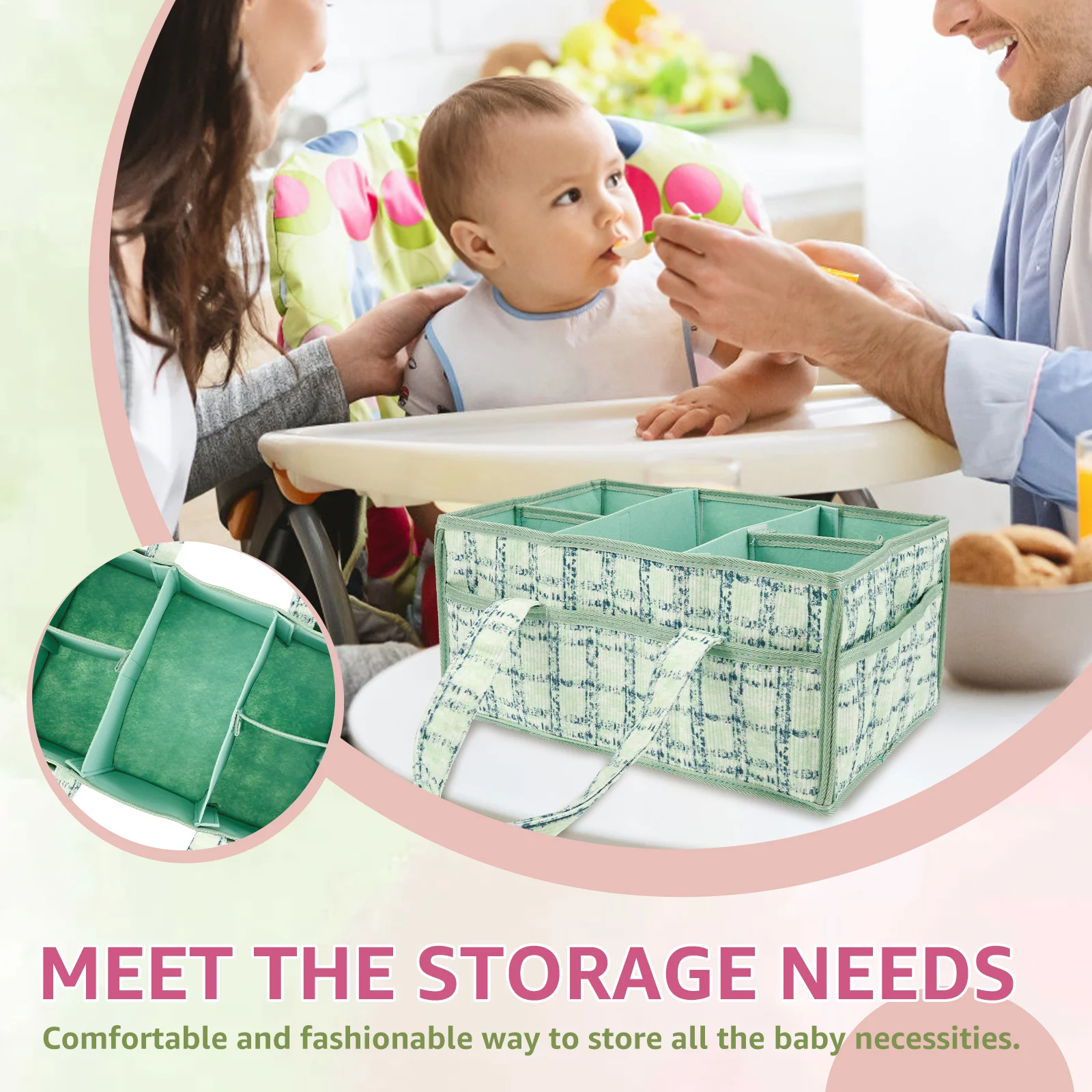 Baby Diaper Caddy Bag Portable - Baby Bag Nursery avaliação e preço