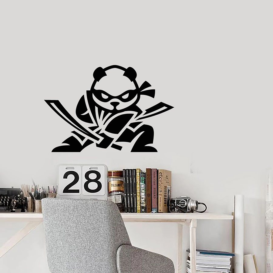 Cartoon Baby Panda Wall Decal  - Baby Zone Nursery avaliação e preço