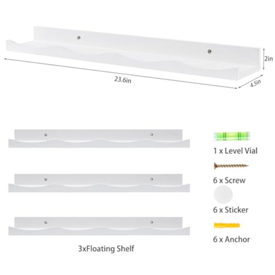 Floating Bookshelf for Floatin - Baby Nursery Shelf avaliação e preço