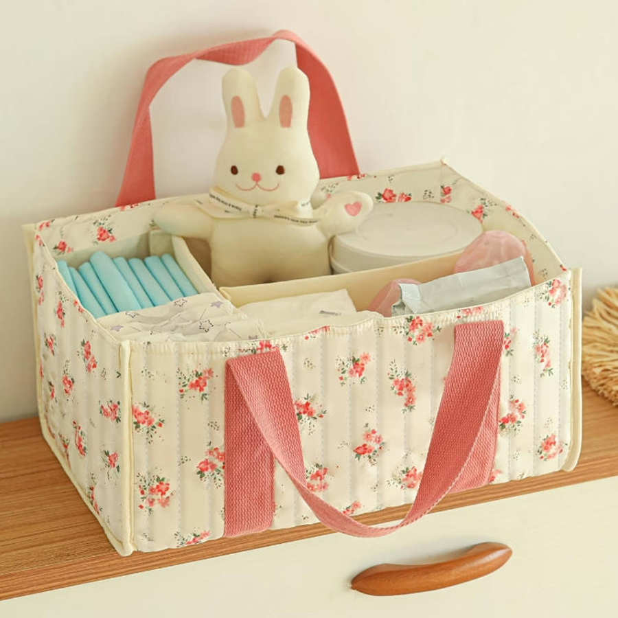 Floral Diaper Caddy Organizer, - Baby Bag Nursery avaliação e preço