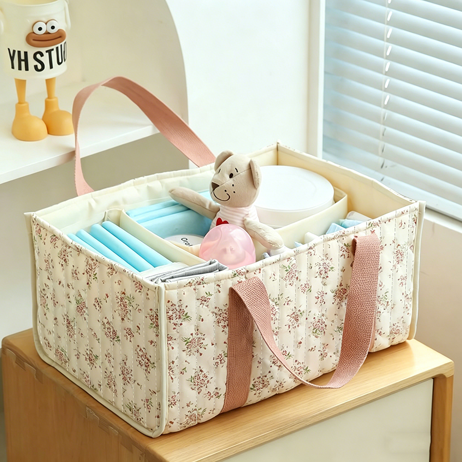 Floral Diaper Caddy Organizer, - Baby Bag Nursery avaliação e preço
