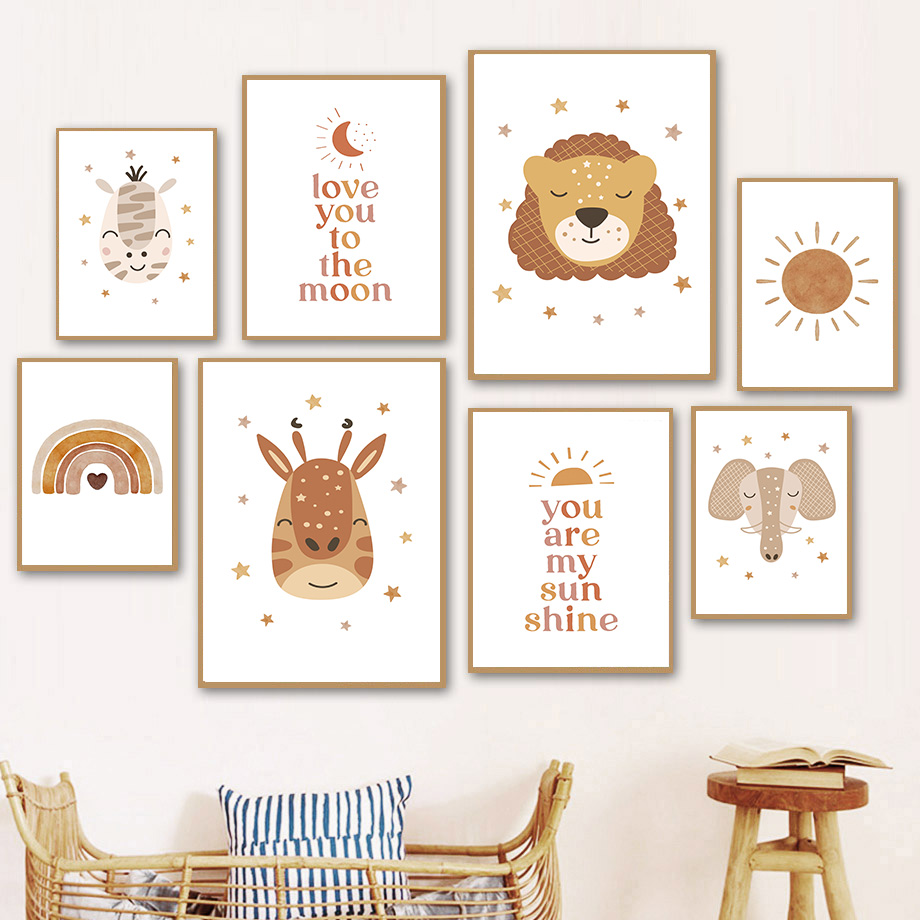 Boho Nursery Wall Art Neutral  - Baby Nursery Gender Neutral avaliação e preço