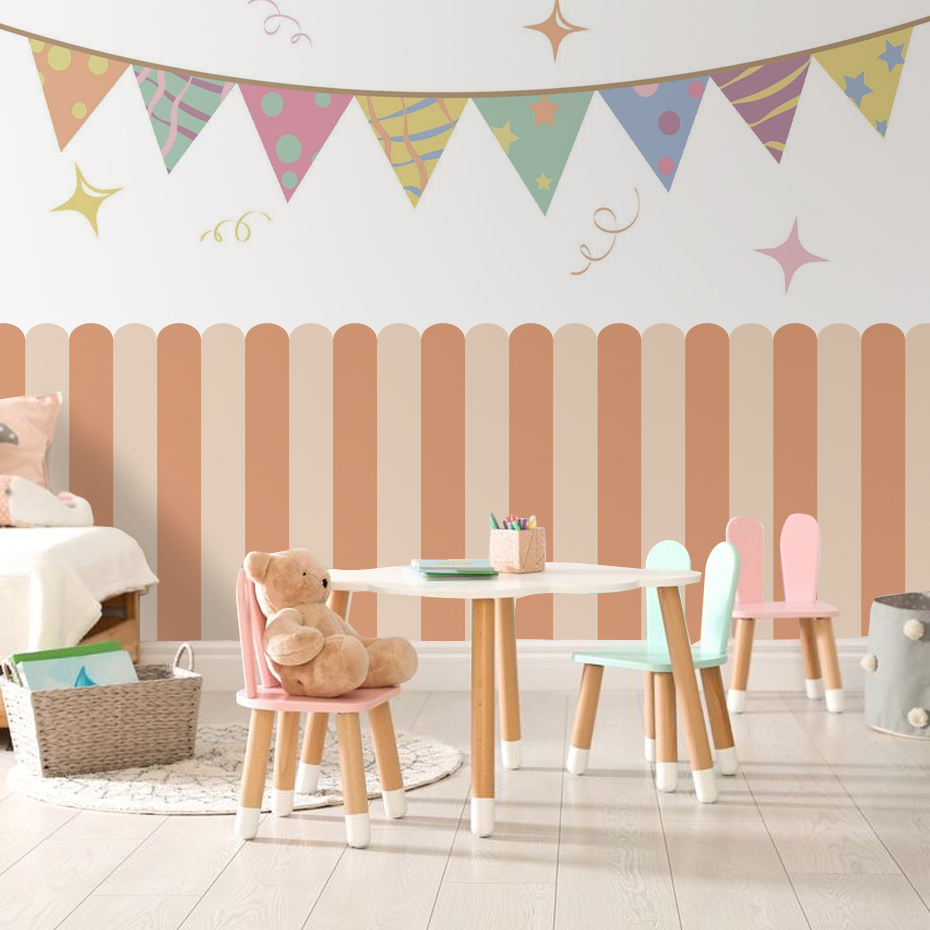 Multicolor Vertical Striped Ar - Baby Nursery Room avaliação e preço