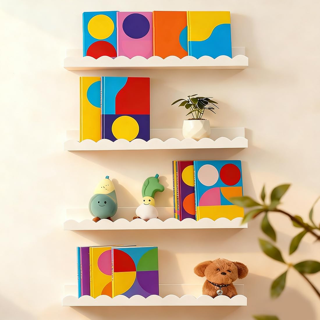 Nursery Book Shelves, Set of 4 - Baby Nursery Shelf avaliação e preço