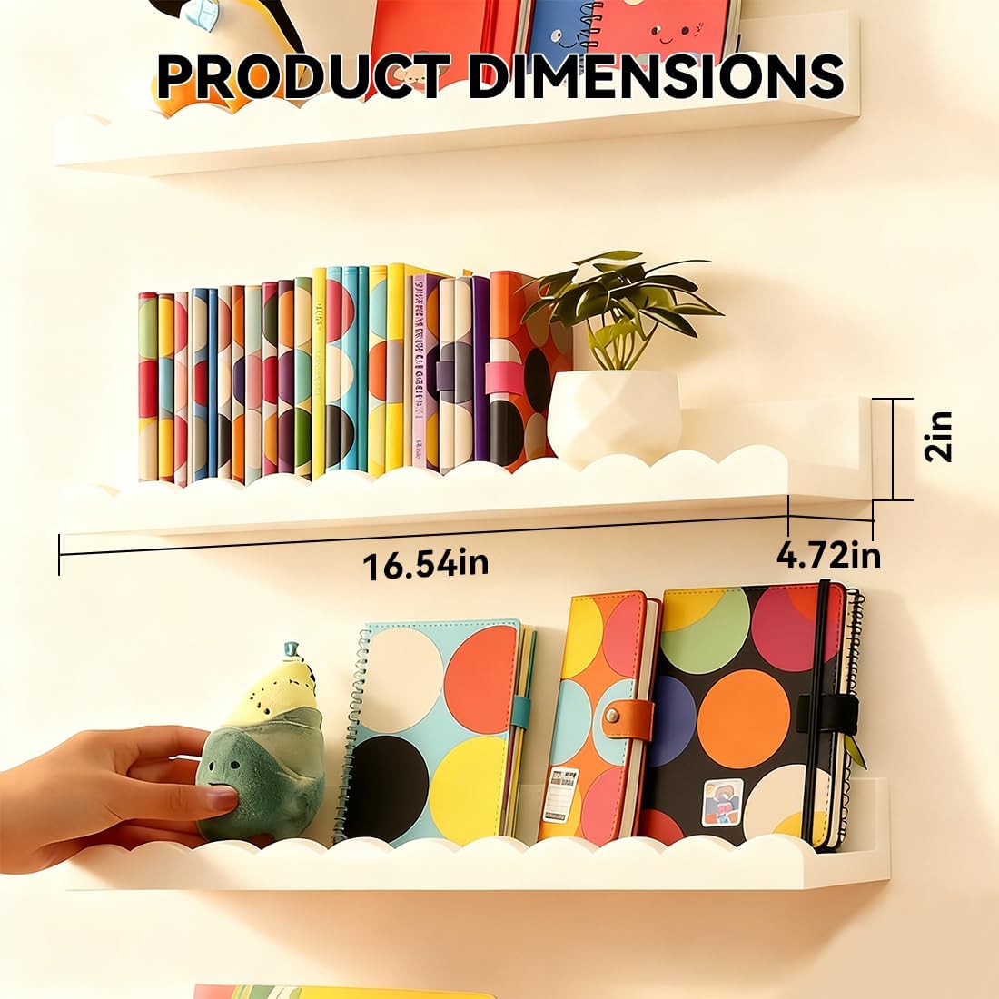 Nursery Book Shelves, Set of 4 - Baby Nursery Shelf avaliação e preço