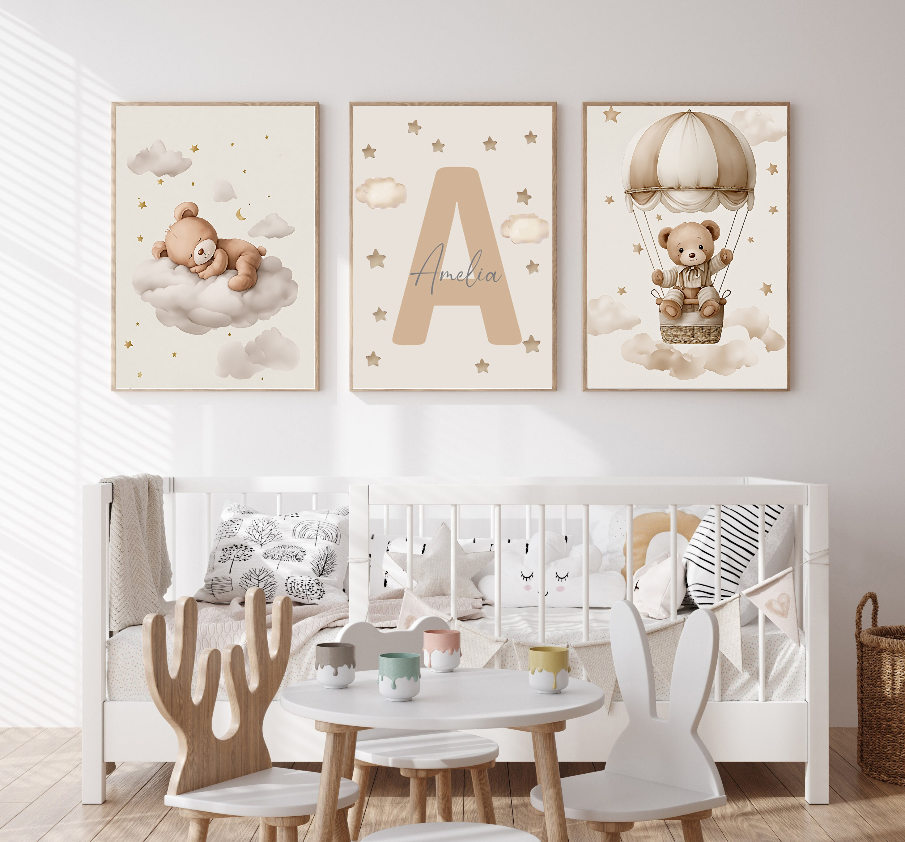 3pcs/set Bohemian Teddy Bear A - Baby Nursery Room avaliação e preço