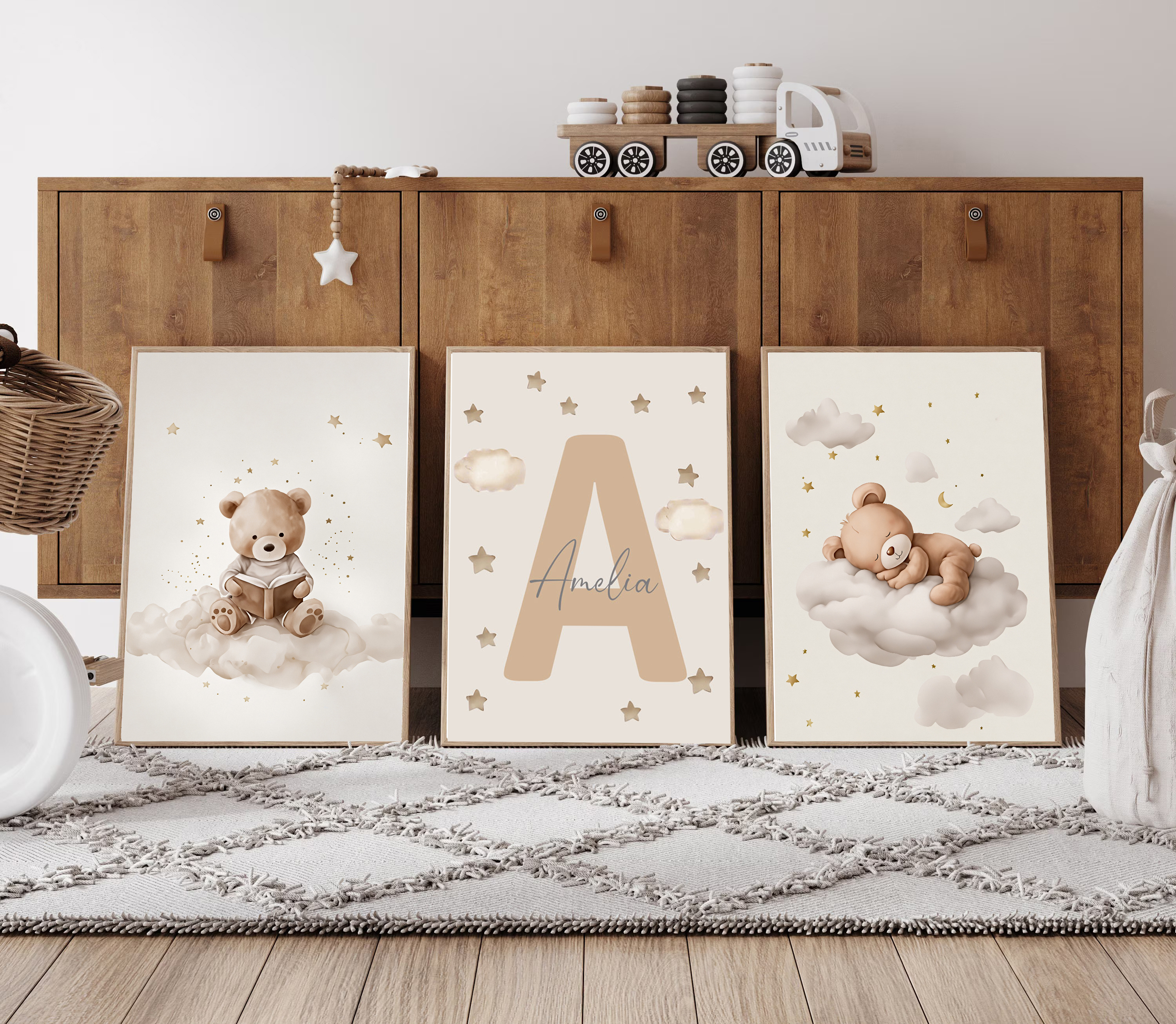 3pcs/set Bohemian Teddy Bear A - Baby Nursery Room avaliação e preço