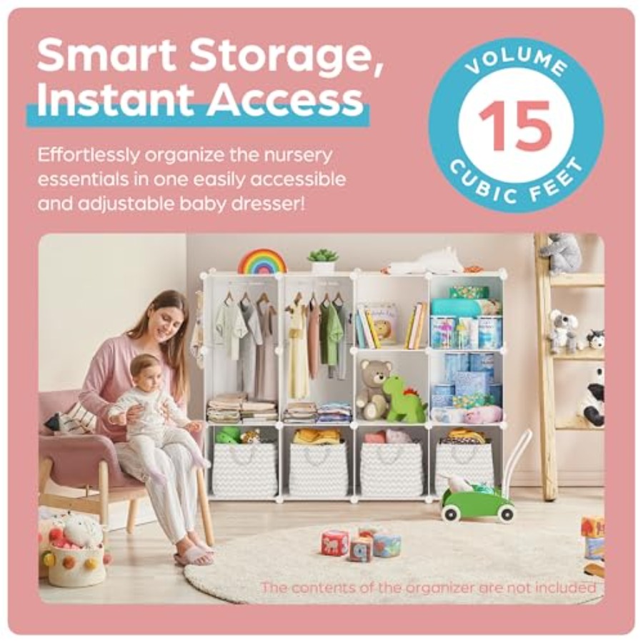 Baby Closet Organizer for Nurs - Baby Nursery Shelf avaliação e preço