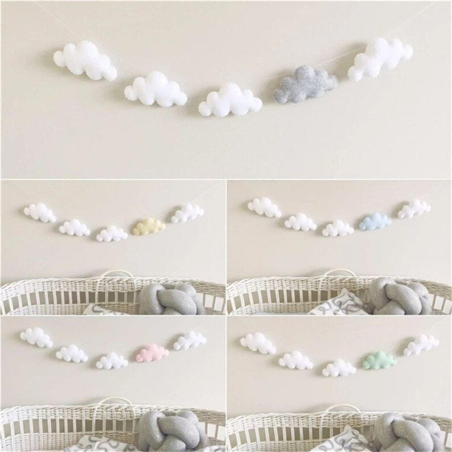 Nordic Felt Cloud Garlands Str - Baby Nursery Ornaments avaliação e preço