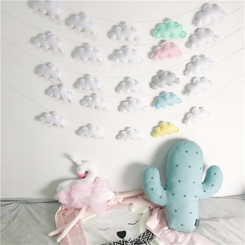 Nordic Felt Cloud Garlands Str - Baby Nursery Ornaments avaliação e preço