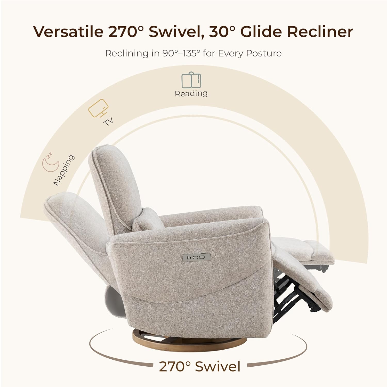 Nursery Rocking Swivel Glider  - Rocking Chair Nursery avaliação e preço